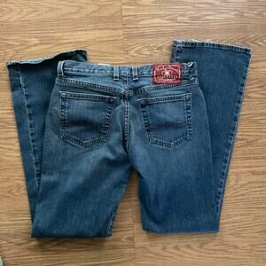 Vintage Y2K Lucky Brand Dungaree Jeans 6/28 Mid Rise Flare Regular Length